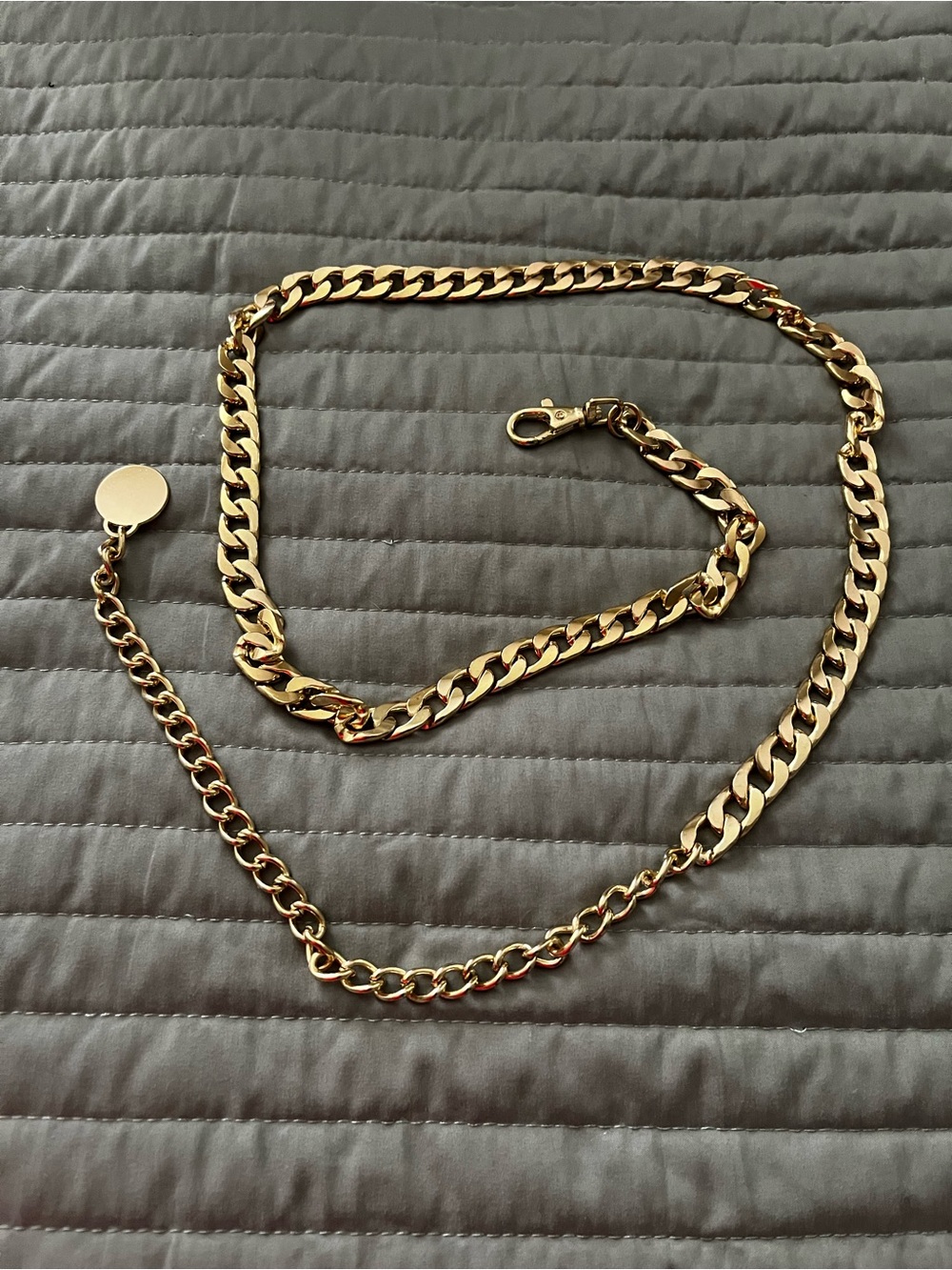 Worthington Gold Tone Cuban Link Chain Belt NWOT